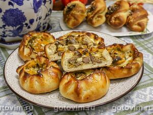 Бочонки с куриной печенью и тыквой