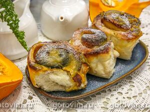 Синнабоны с заварным тыквенным кремом